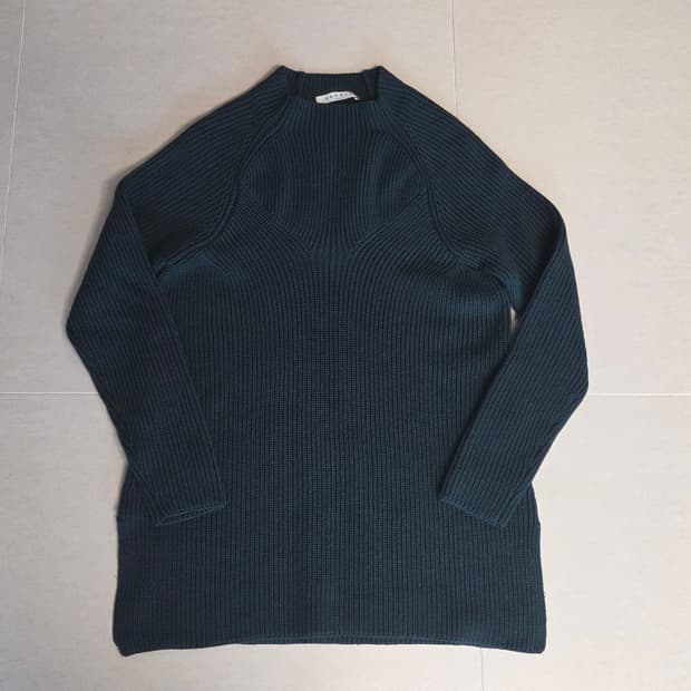 산드로  골지 크루넥 롱 니트