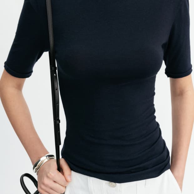 오르 보트넥 슬림 반팔티