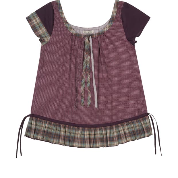 코이세이오  STRAP SHIRRING BLOUSE PURPLE