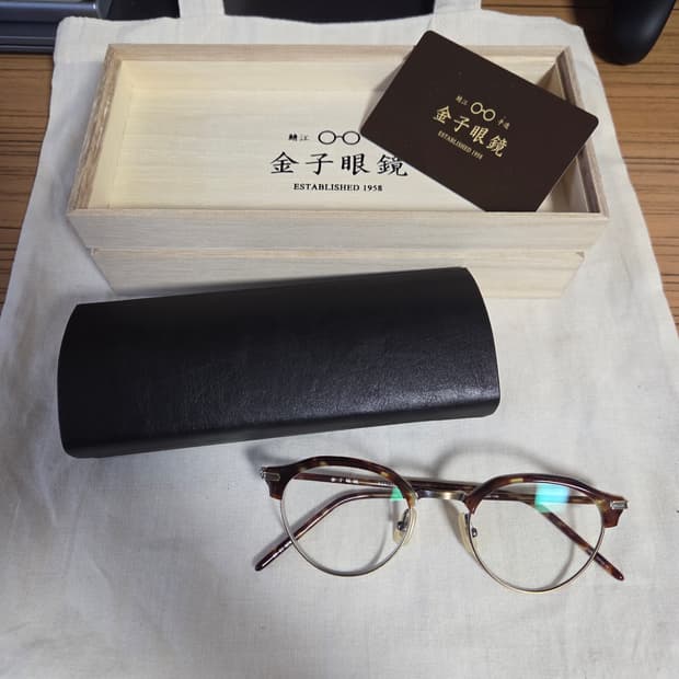 [48-21] 금자안경 kv-91 데미 / 톨토이즈 하금테 가네코옵티컬