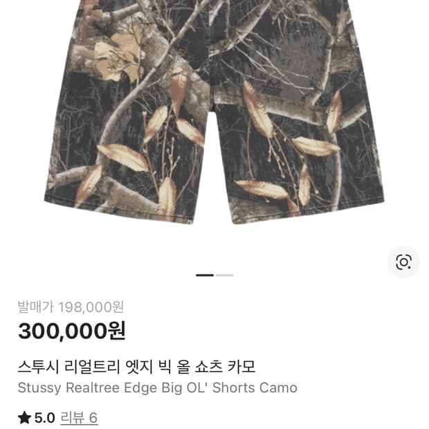 스투시 리얼트리 엣지 빅 올 쇼츠 카모 34