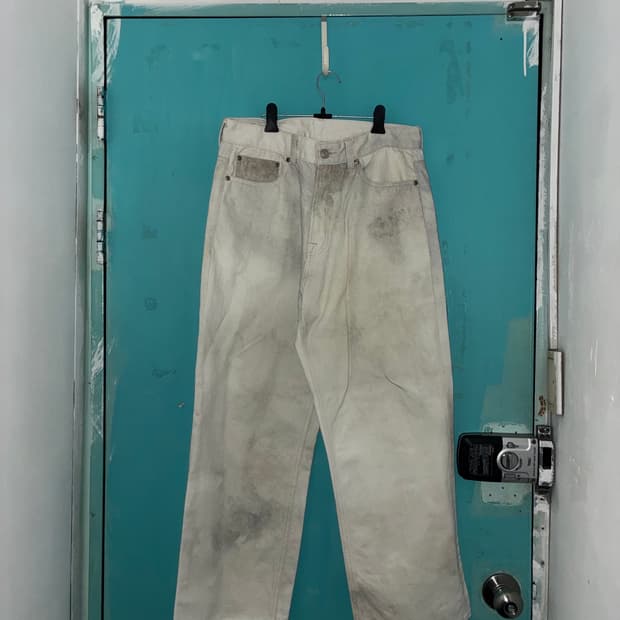 쿠어 디지털 올오버 프린트 루즈핏팬츠