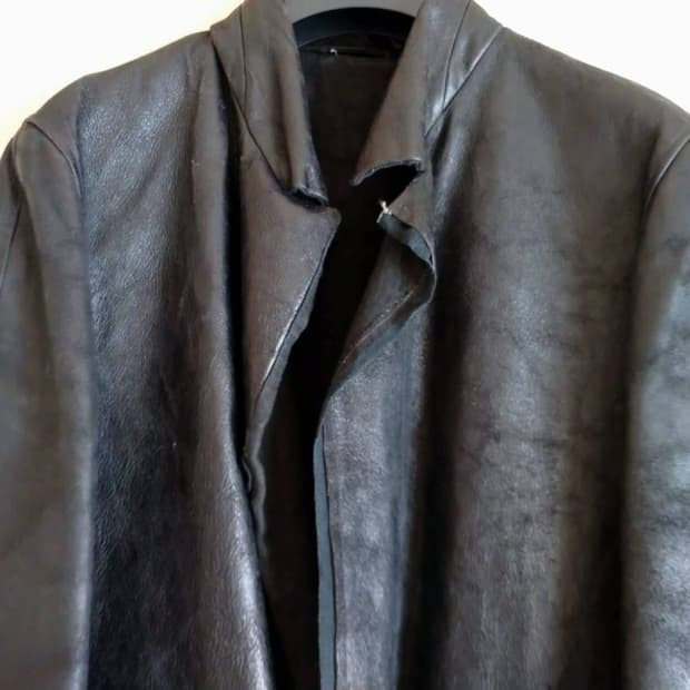 초기 Maurizio Altieri 디스트로이드 홀스 레더 코트