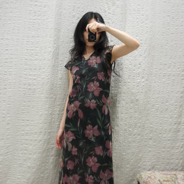 flower sheer long ops