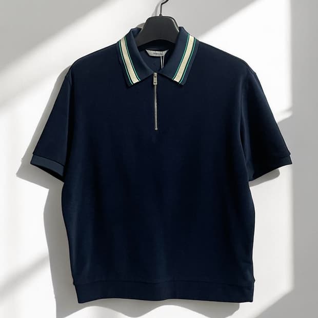 시스템 반팔 카라 티셔츠