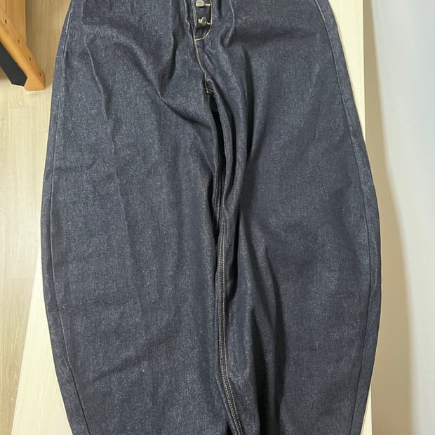 플라이버튼 생지 데님