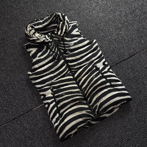 00s 아디다스 타이거 카모 퍼 다운 패딩 베스트 1568