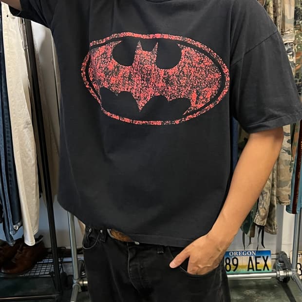 90s [XL] 빈티지 배트맨 싱글스티치 SSI 티셔츠 USA made