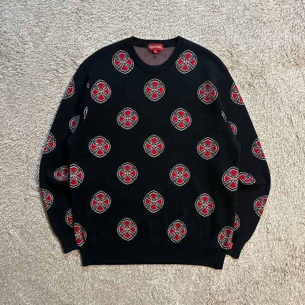 15FW 슈프림 X 인디펜던트 SUPREME 니트 블랙 상품이미지1