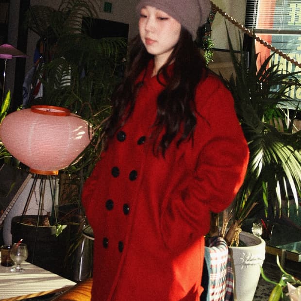 SCHOTT, 740N DOUBLE BREASTED PEA COAT (L