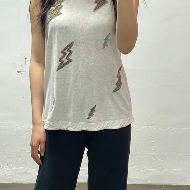자딕앤볼테르 라이트닝 자수 민소매 S