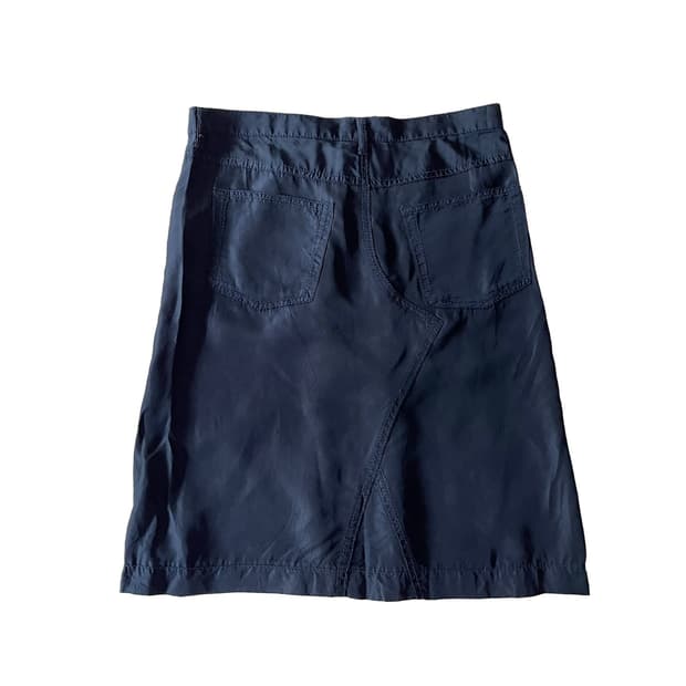 COMME DES GARCONS draped skirt navy