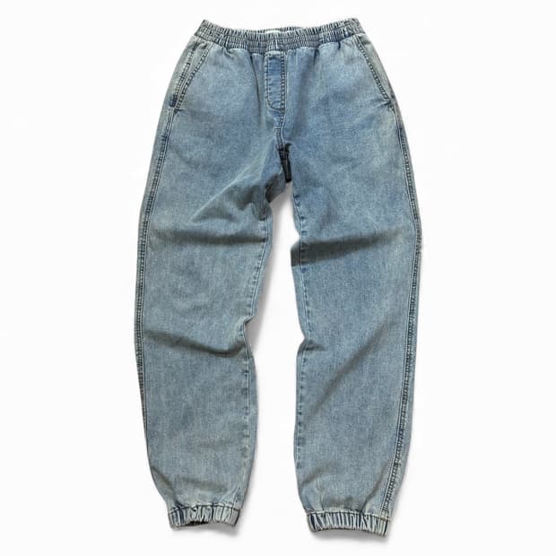 톰 그레이 하운드 밴딩 데님 조거 팬츠