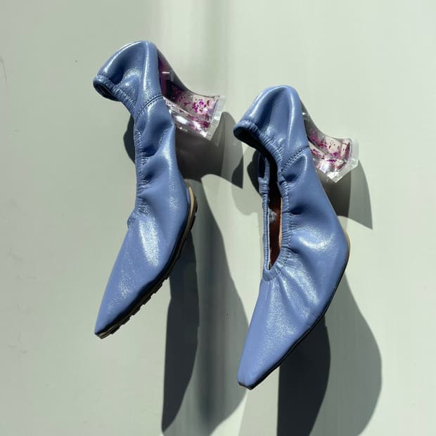 Aurora glitter heel pumps