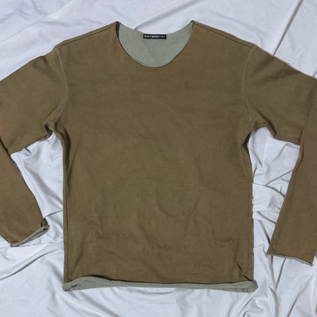 이세이미야케 맨 오버록 스티치 롱슬리브