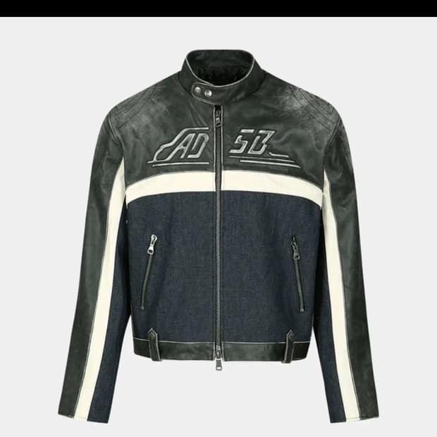 앤더슨벨 레이싱 레더 자켓 L awa591m