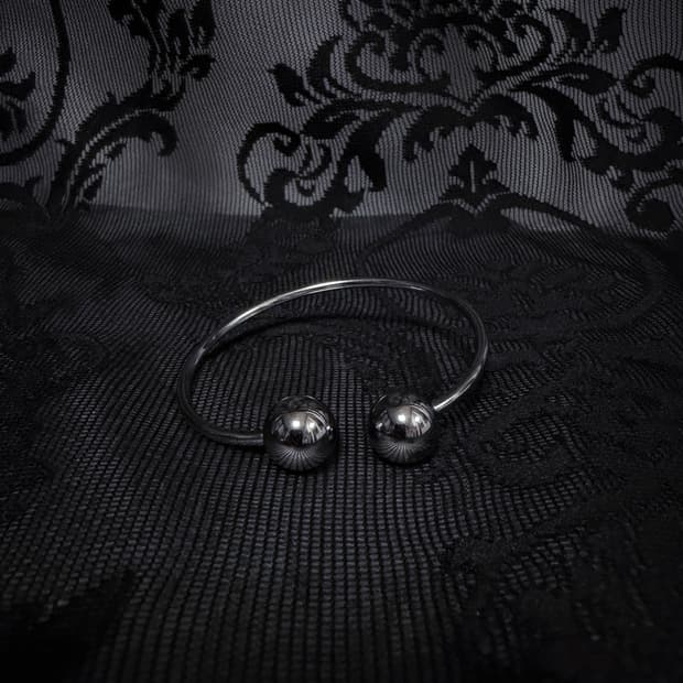 ༒ BANGLE 003 실버 볼 써지컬 뱅글