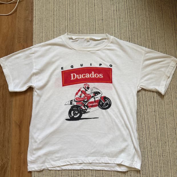 90s ducados 스페인 담배 브랜드 티셔츠