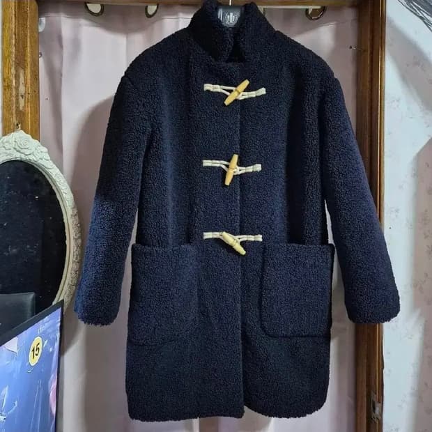 새상품상태 미쏘 양털 떡볶이코트 후리스 s