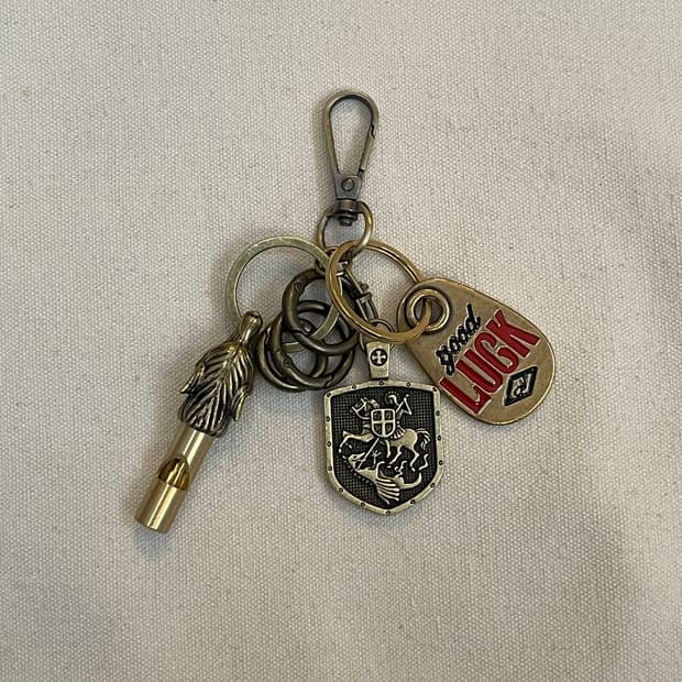 Good Luck Vintage Charm Keyring 