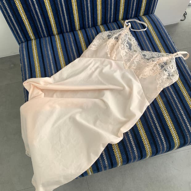 light peach slip dress