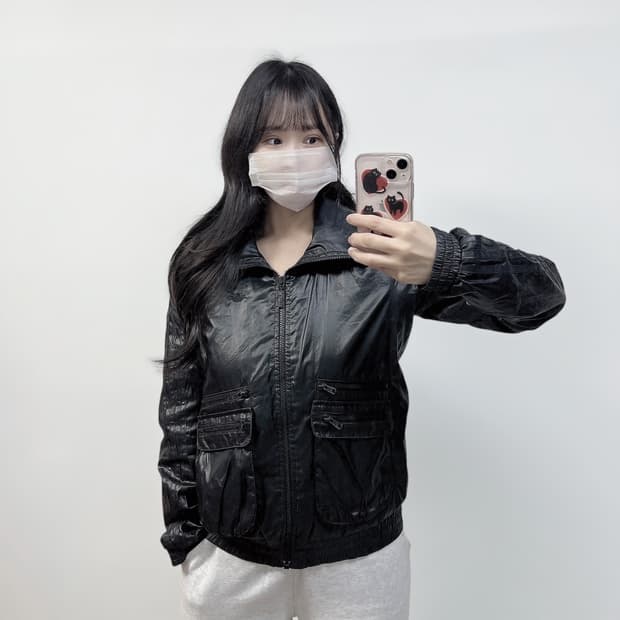 아디다스 바이커 윈드브레이커 자켓 블랙