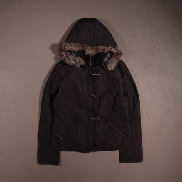 COMME CA ISM 퍼 후드 누빔자켓