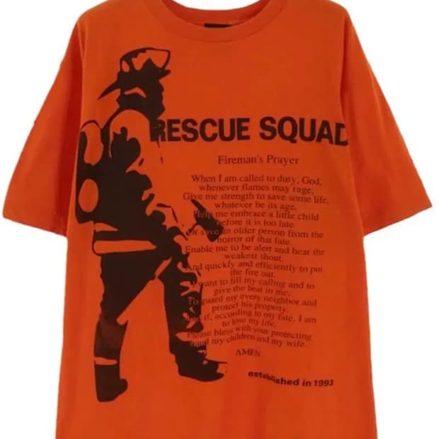 RESCUE SQUAD fireman 소방관티셔츠