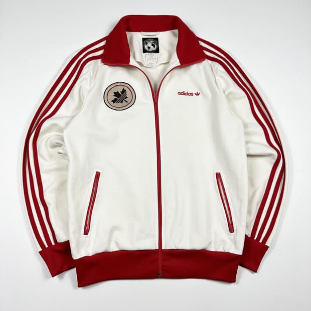 아디다스 구형 캐나다 져지 화이트 레드 S