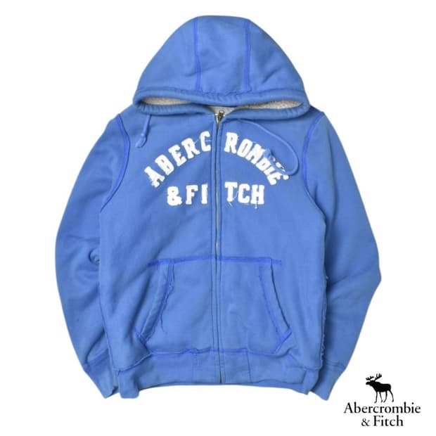 아베크롬비 양털 후드 집업 자켓 울프조 M