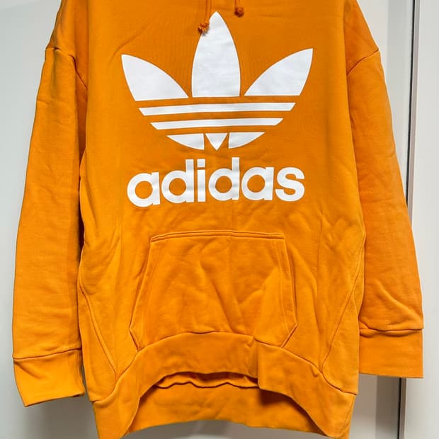 아디다스 파이어 오렌지 후드티