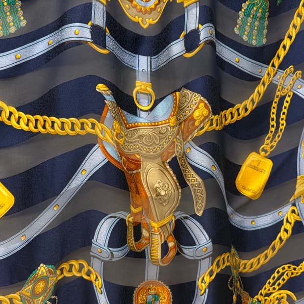 TRUSSARDI Chiffon Equestrian Scarf