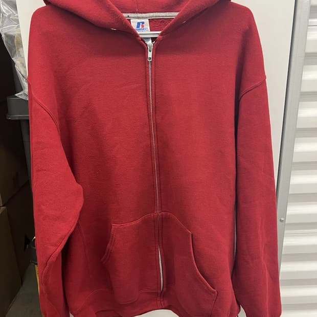 러셀 애슬레틱 스웻 후드집업 레드