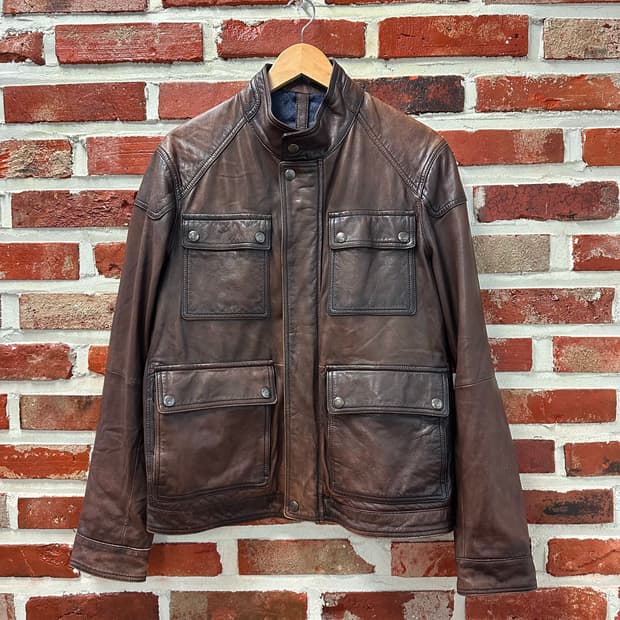 (L)마시모두띠 리얼레더 램스킨 자켓