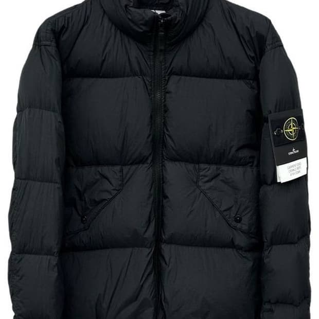 스톤아일랜드 크링클랩스 패딩 카키