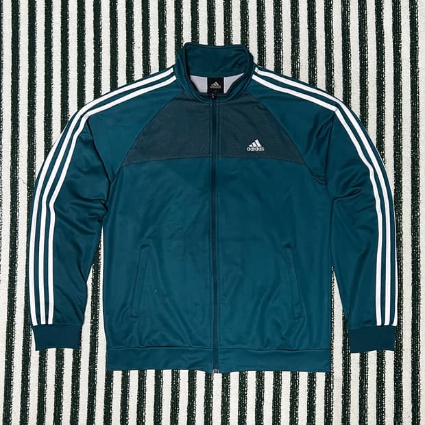 80s adidas vintage green Track Jacket