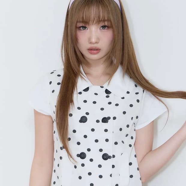 러브이즈트루 SY DOT JACKET(WHITE)