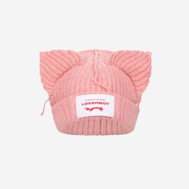 찰스제프리러버보이 청키 이어 비니 핑크