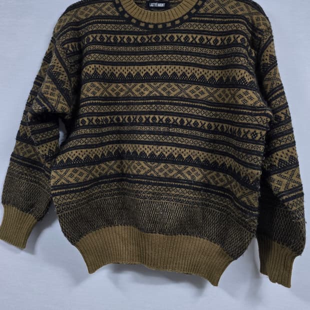 Lautreamont 로트레아몽 페어아일 스트라이프 울 니트