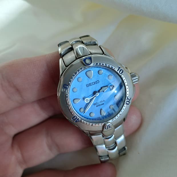 Seiko scuba driver's watch blue 