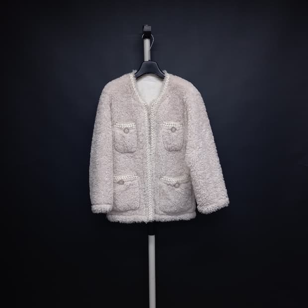 새 DEAR 디어 부클비숑 무스탕 자켓코트 F 33-66