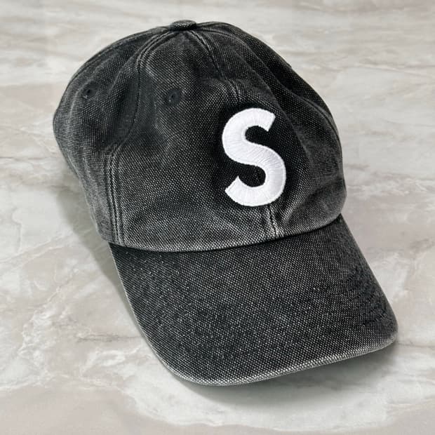 [정품] 슈프림 피그먼트 S로고 - 패널 블랙 - 24FW