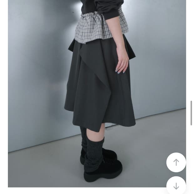 [에프터먼데이] curtain flare skirt (black)
