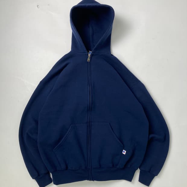 90s Russell Zip Up Hoodie (navy)