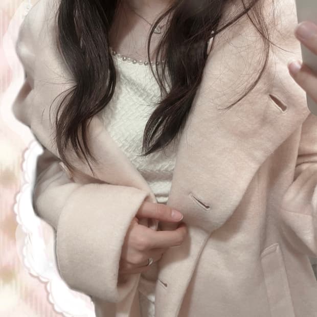 이시하라 사토미 세트 룩 핑크라떼 반코트 잉그니 리본 로걀탑