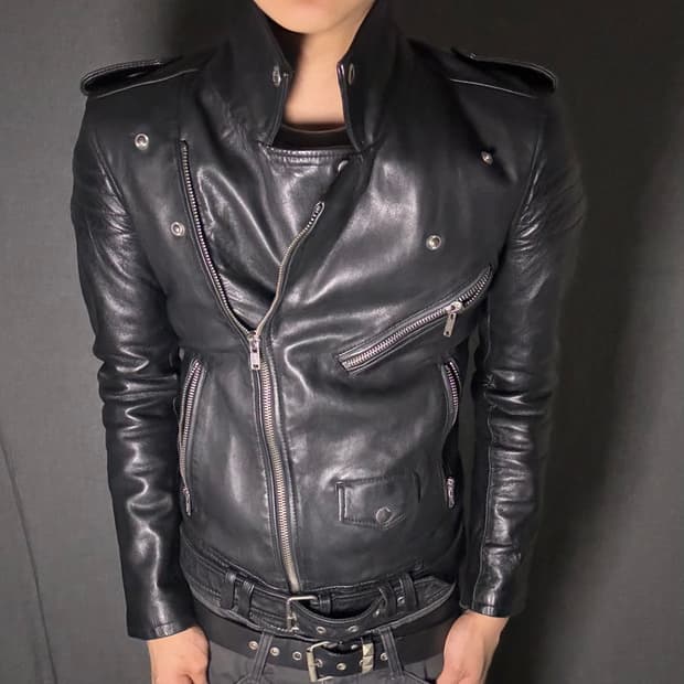 BLK lamb skin rider jacket