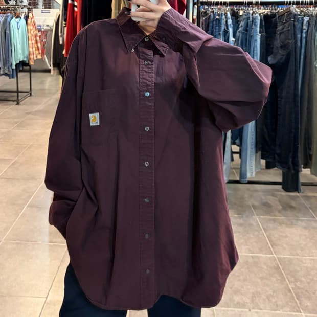 [NO.9] Carhartt 칼하트 긴팔 셔츠 플럼 퍼플
