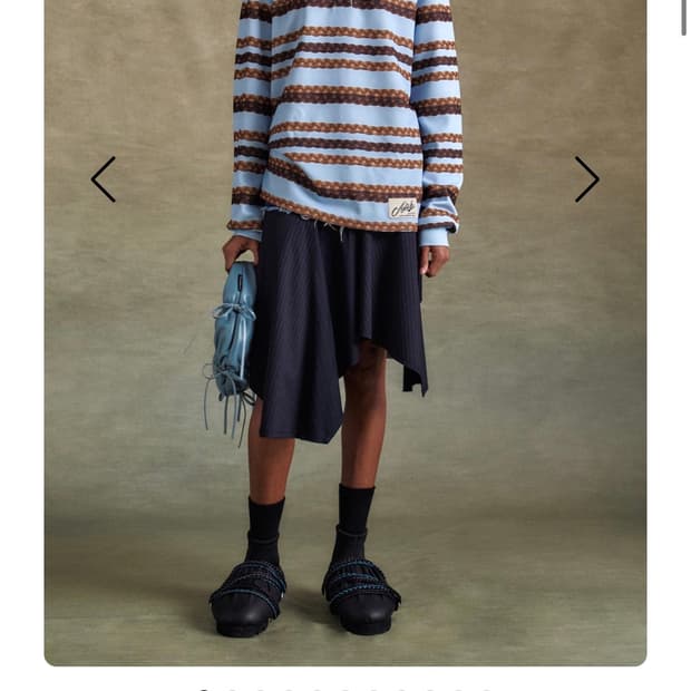 앤더슨벨 헤어 브라이드 스트라이프 셔츠 HAIR BRAID STRIPE 