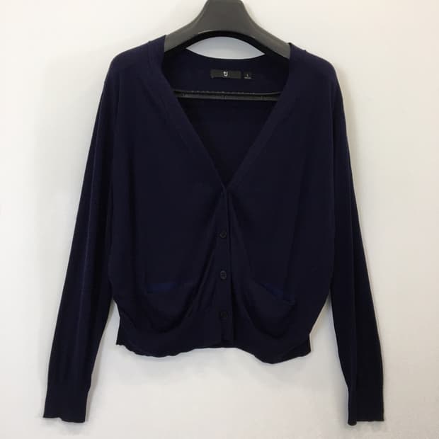 유니클로+J 질샌더 실크혼방 가디건 L 