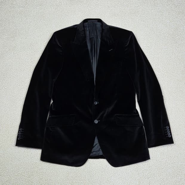 [베르사체 컬렉션] 코튼 벨벳 2버튼 피크드 라펠 블레이져 | 00239